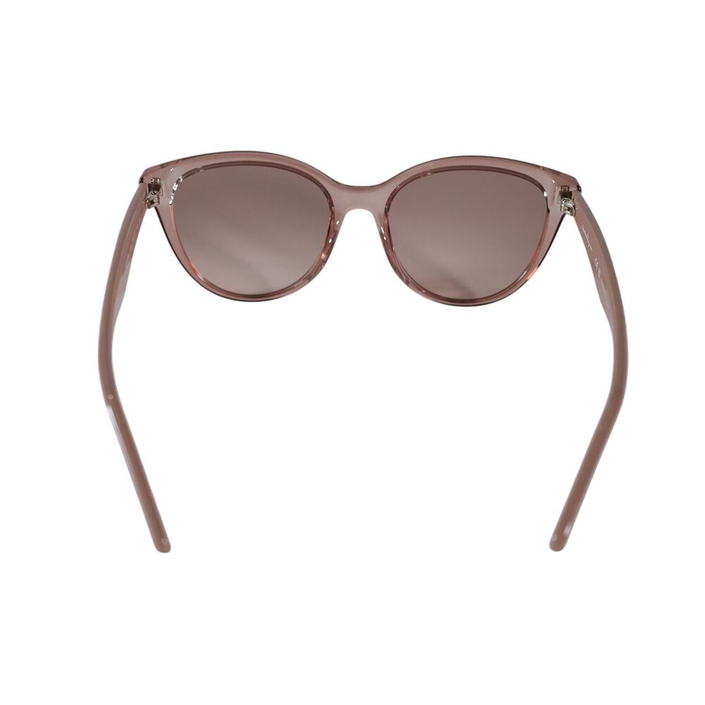 Salvatore Ferragamo Round Cat Eye Sunglasses-Transparent Sand/Sand Gradient-NWT - Picture 8 of 11